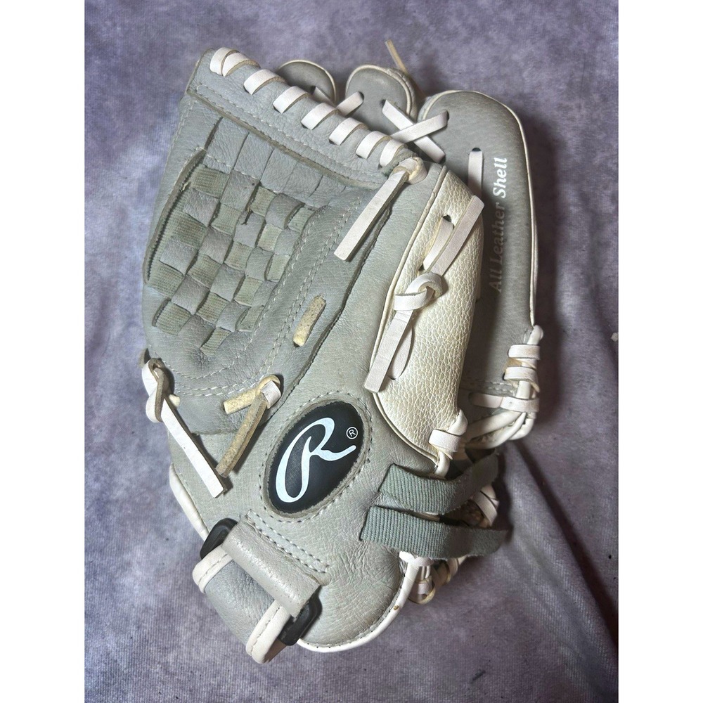 Rawlings Highlight Series 10.5" Leather Glove Gray/White HFP105GW Adj Strap